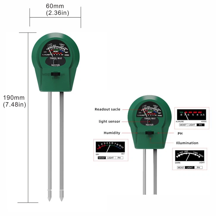Soil PH Moisture Light Tester